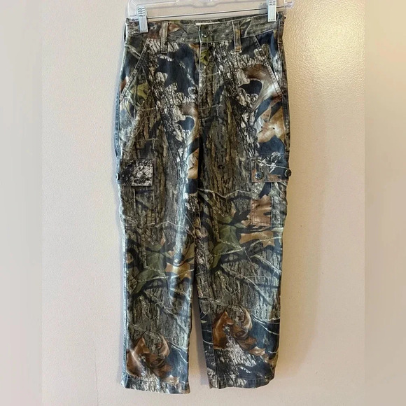 Mossy Oak Camo Pants Youth Explorer Cargo Hunting Medium‎ Fall Outdoors Woods - Picture 1 of 4